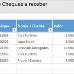 controle de cheques recebidos e a receber - pré-datados, emitidos, repassados modelo excel